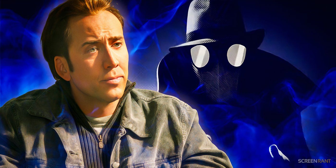 Spider-Man Noir in the Spider-Verse movies and Nicolas Cage as Benjamin Franklin Gates from National Treasure 