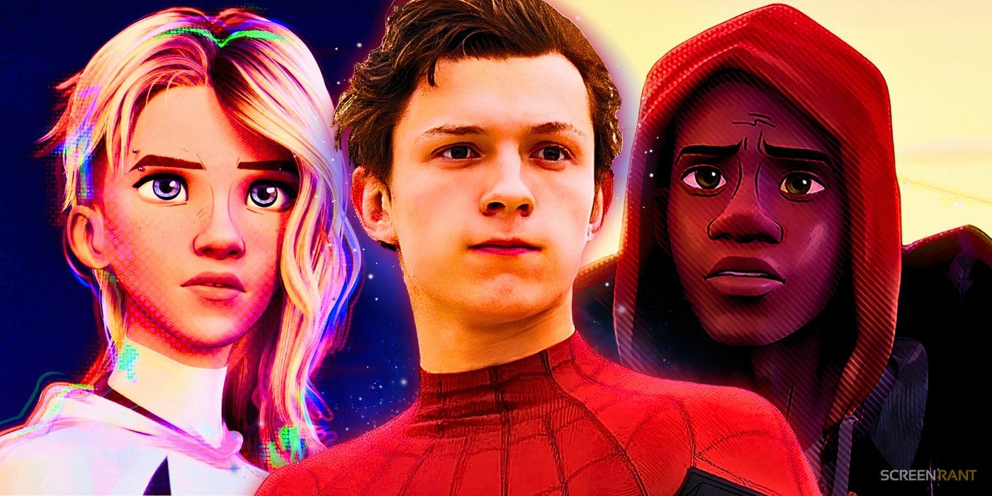 Tom Holland's Spider-Man with Spider-Verse's Miles Morales and Gwen Stacy