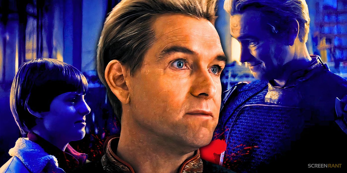 Antony Starr as Homelander in The Boys in front of Homelander with Cameron Crovetti as Ryan.