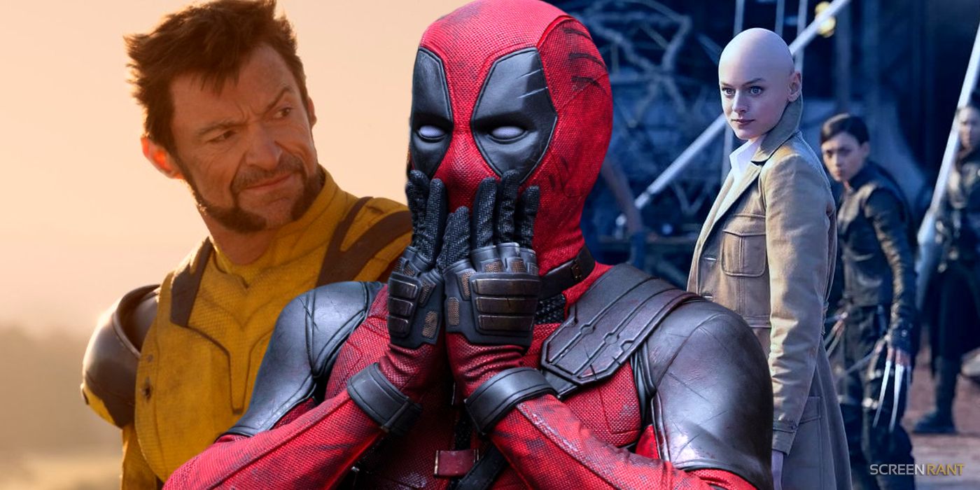 Deadpool looking shocked while Wolverine and Cassandra Nova look annoyed