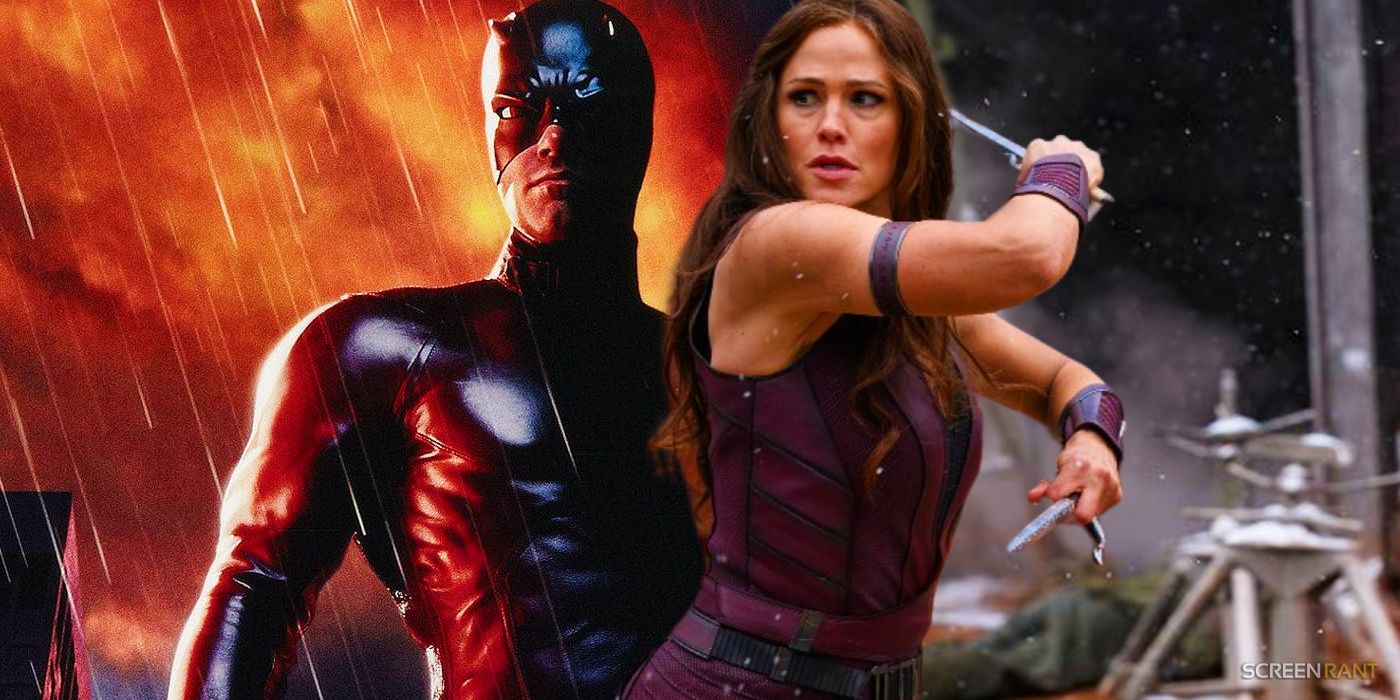 Ben Affleck as Daredevil and Jennifer Garner as Elektra