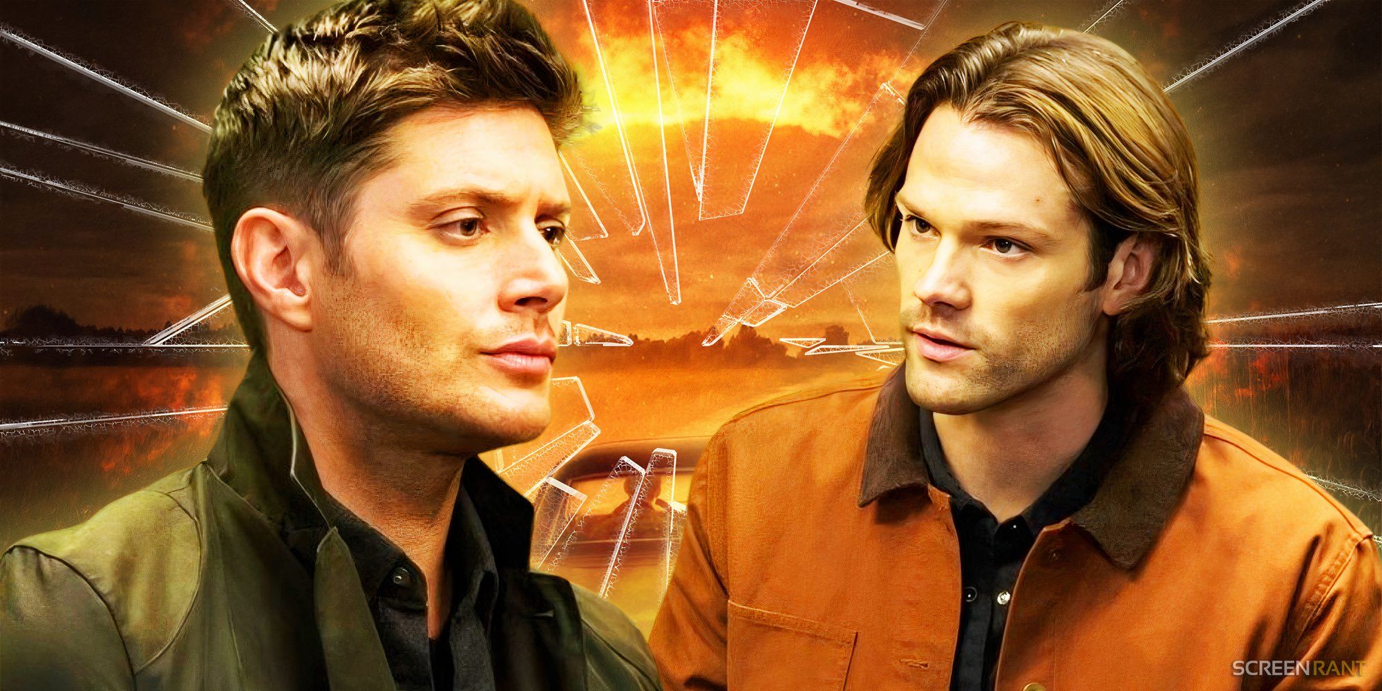 Jensen Ackles como Dean Winchester y Jared Padalecki como Sam de la película 