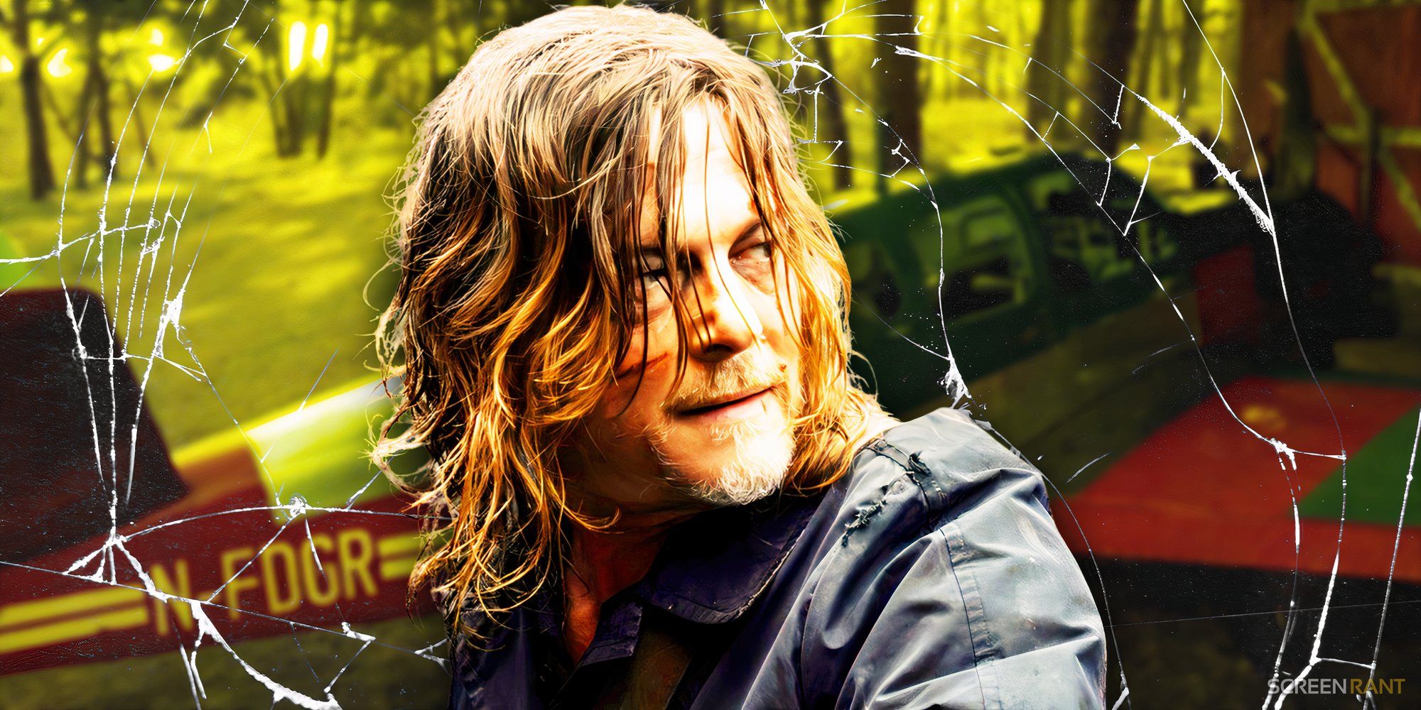 Ash Plane Season 2 de Daryl Dixon y Norman Reedus como el propio Daryl.