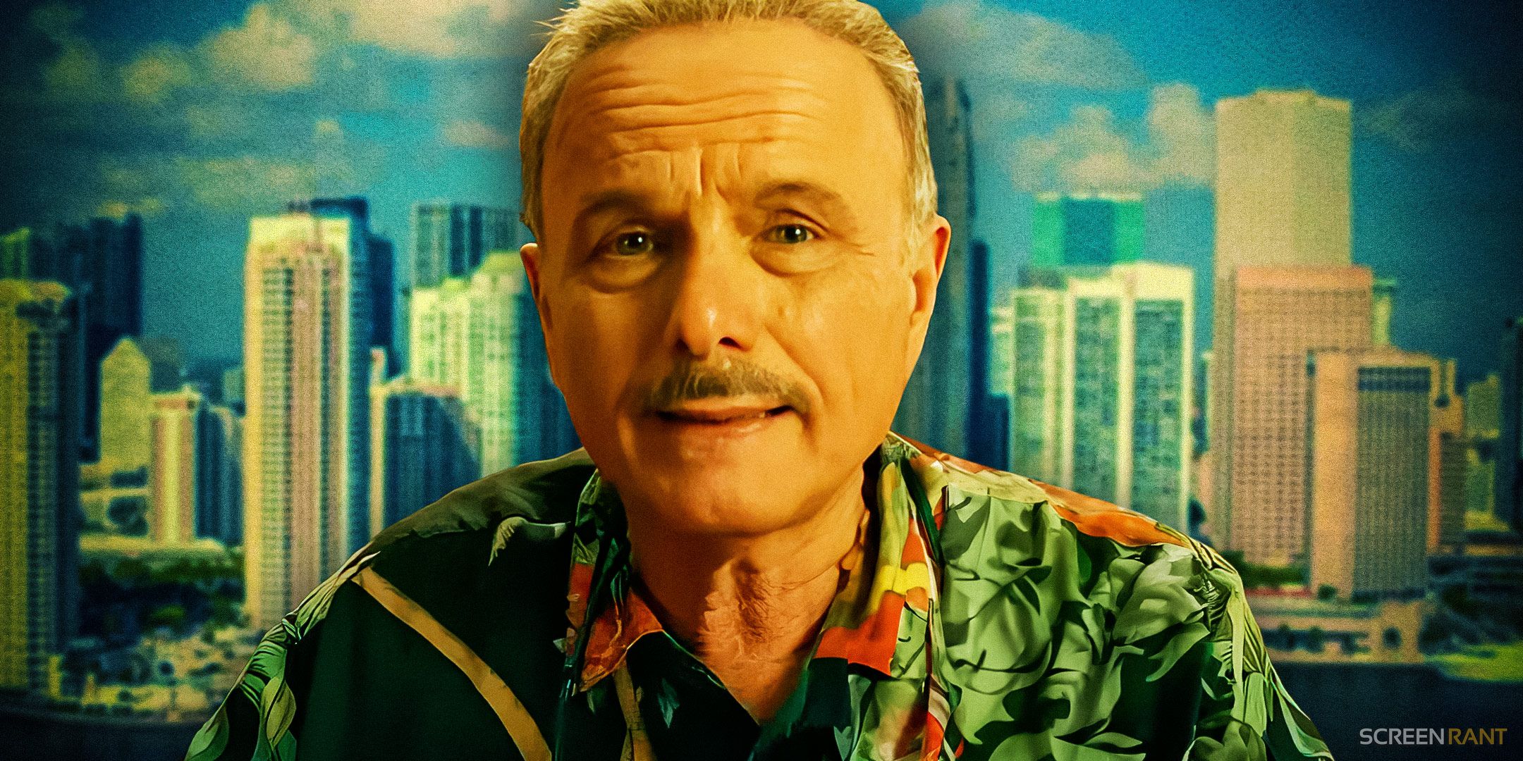 Joe Pantoliano como el Capitán Howard en Bad Boys: Ride or Die con el telón de fondo de Miami