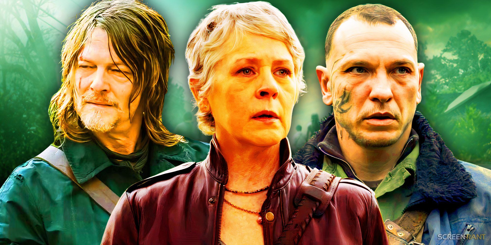 Carol, Codron y Daryl de The Walking Dead Daryl Dixon.