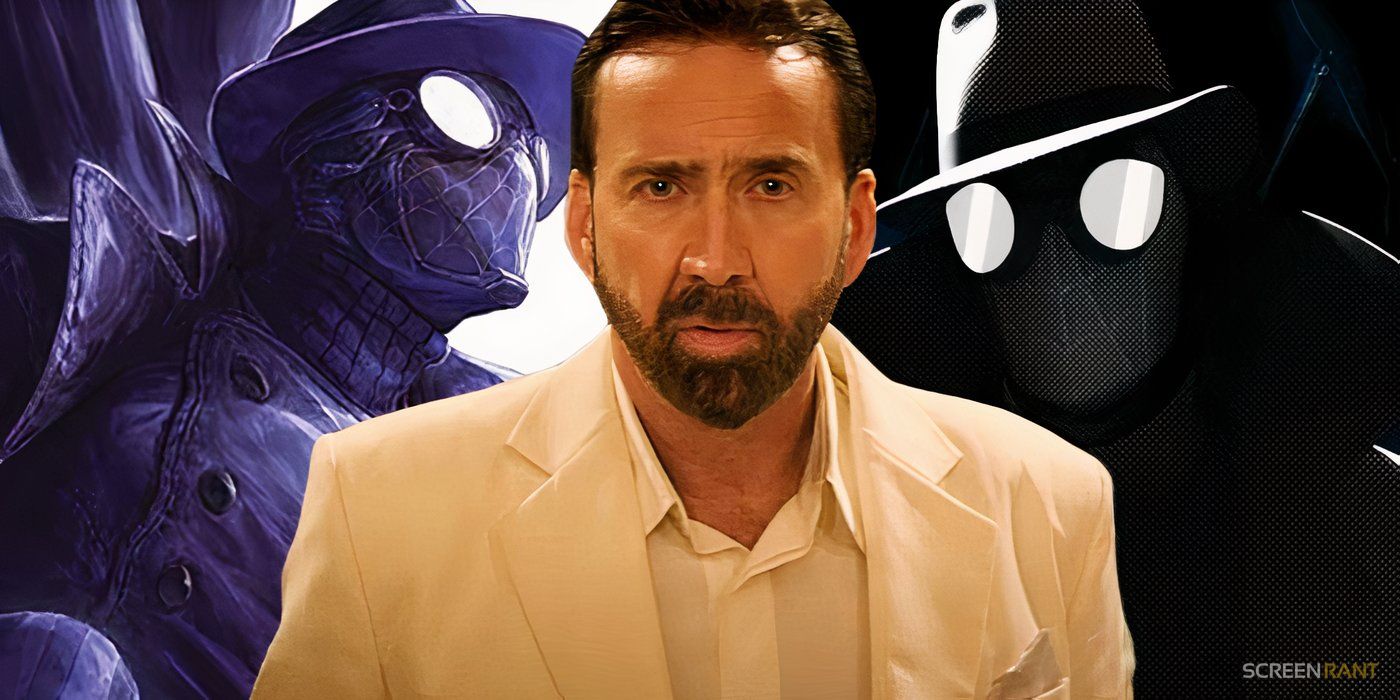 How Nicolas Cage's Spider-Man Noir Costume Is Different From The Comics And Spider-Verse Movies