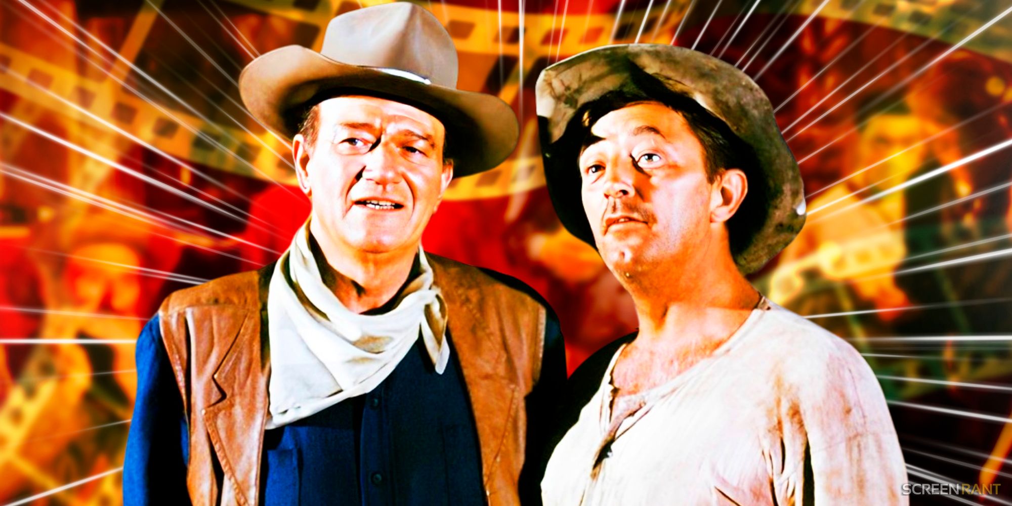 John Wayne y Robert Mitchum finalmente se unieron en El Dorado de 1966 después de años de dominar por separado el género occidental, y la espera valió la pena.