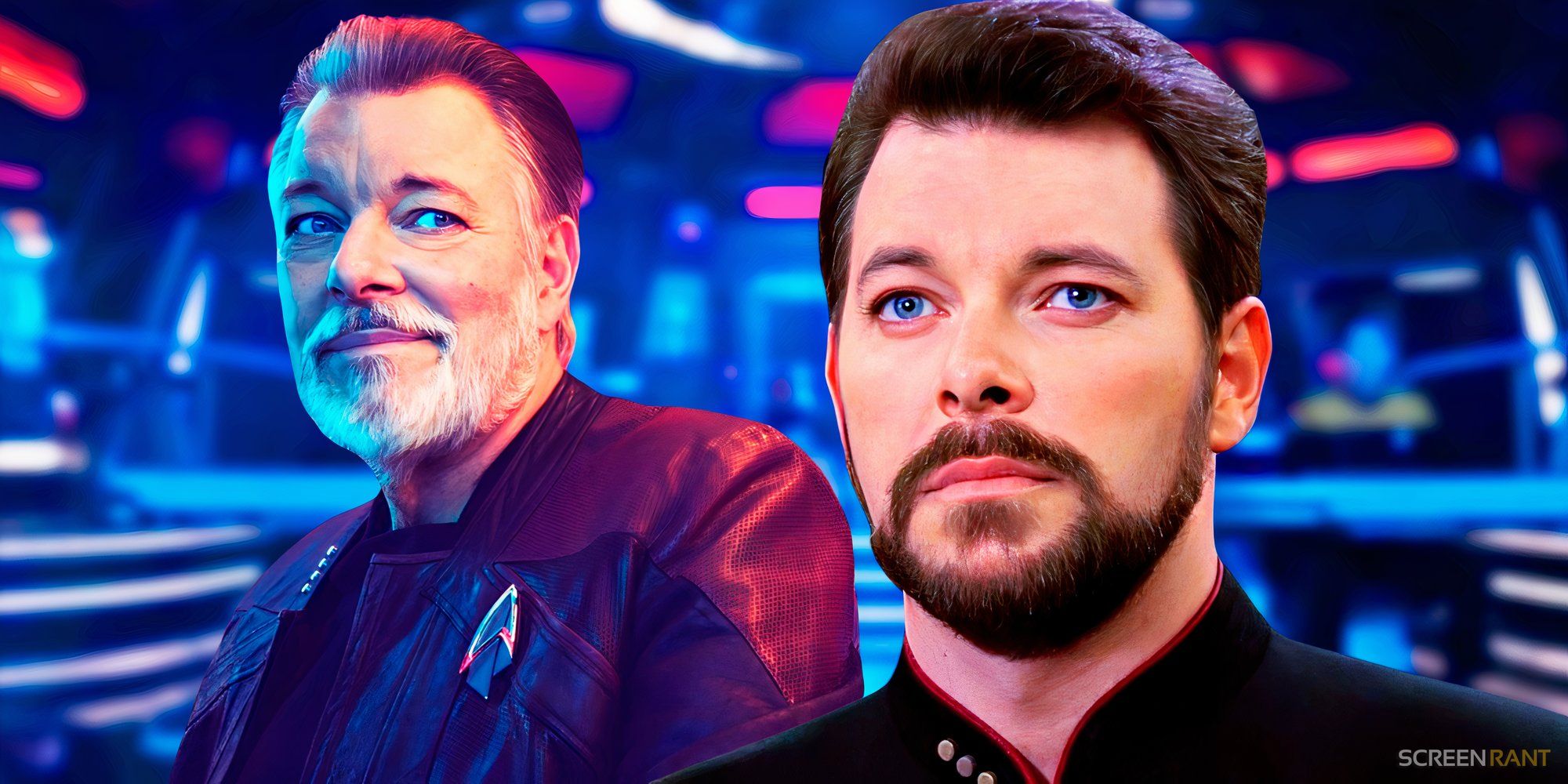 Commander Riker (Jonathan Frakes) in Star Trek TNG &amp; Captain Riker in Star Trek Picard season 3