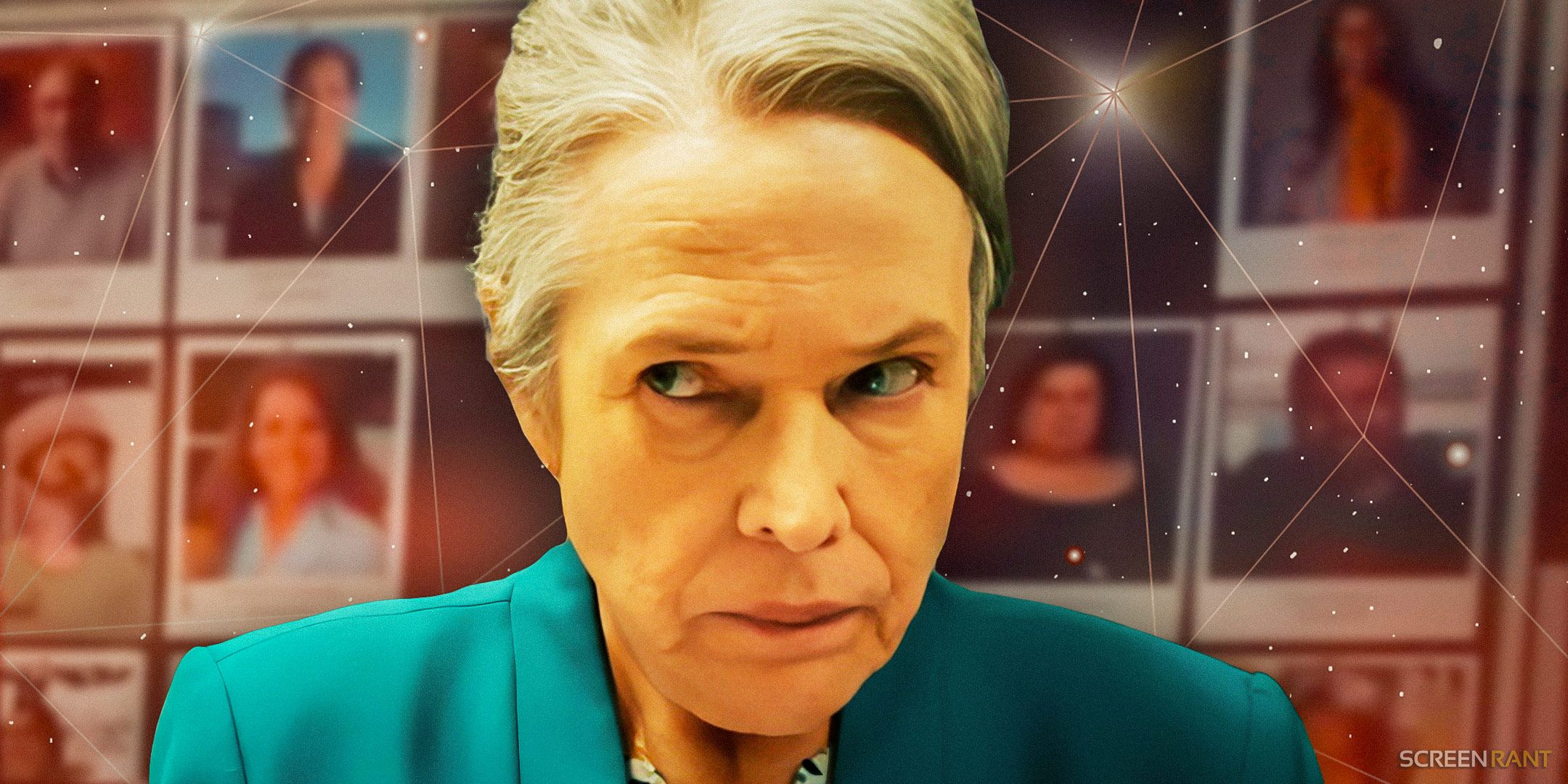 A ScreenRant custom image of Kathy Bates in a close up as Madeline Matlock looking right