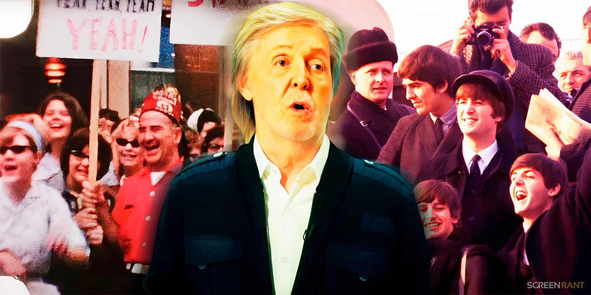 Paul McCartney in the Beatles 64 documentary and crowd shots