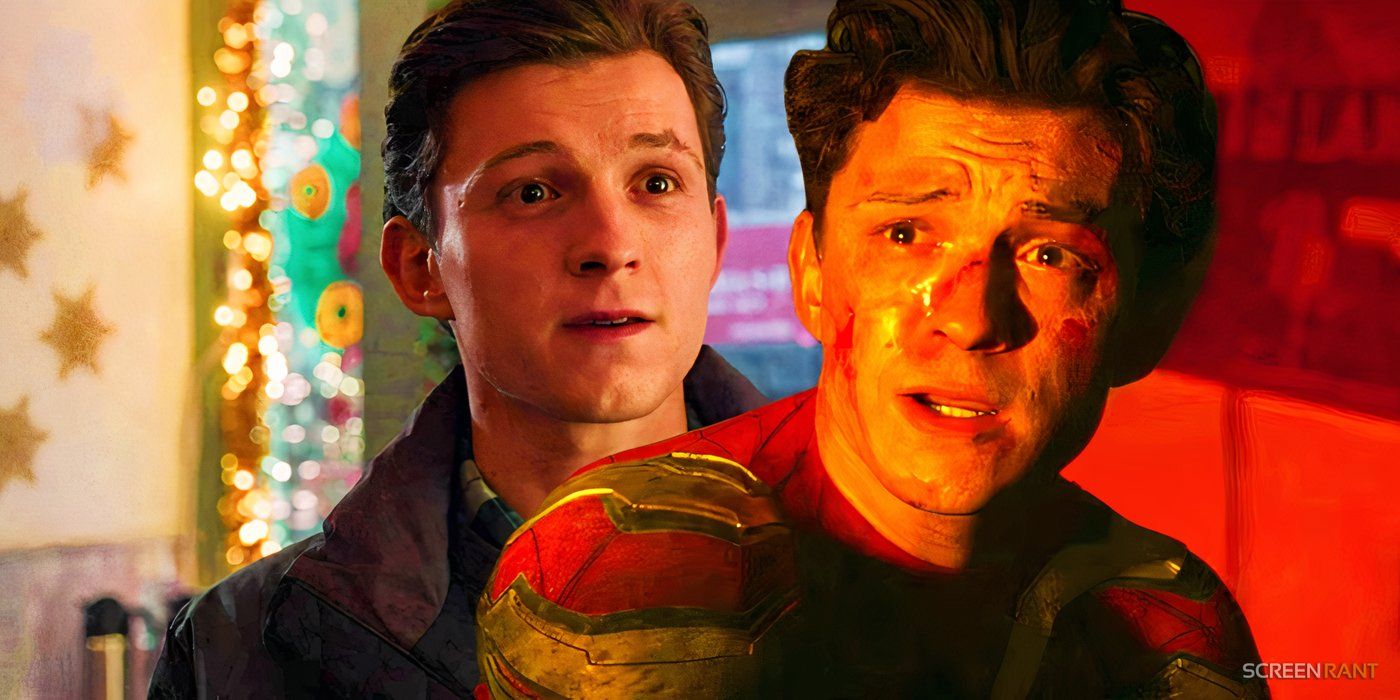 Tom Holland's Peter Parker and Spider-Man looking sad