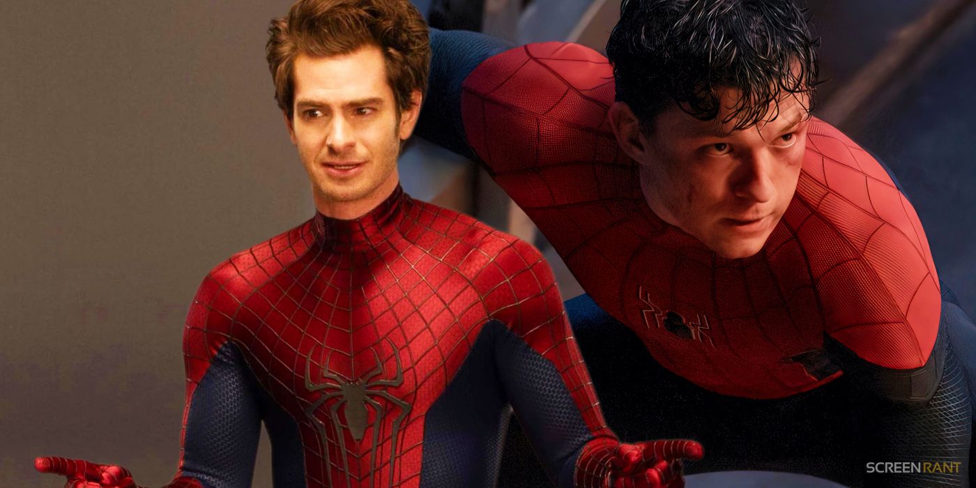 Andrew Garfield doing the Spider-Man meme during No Way Home