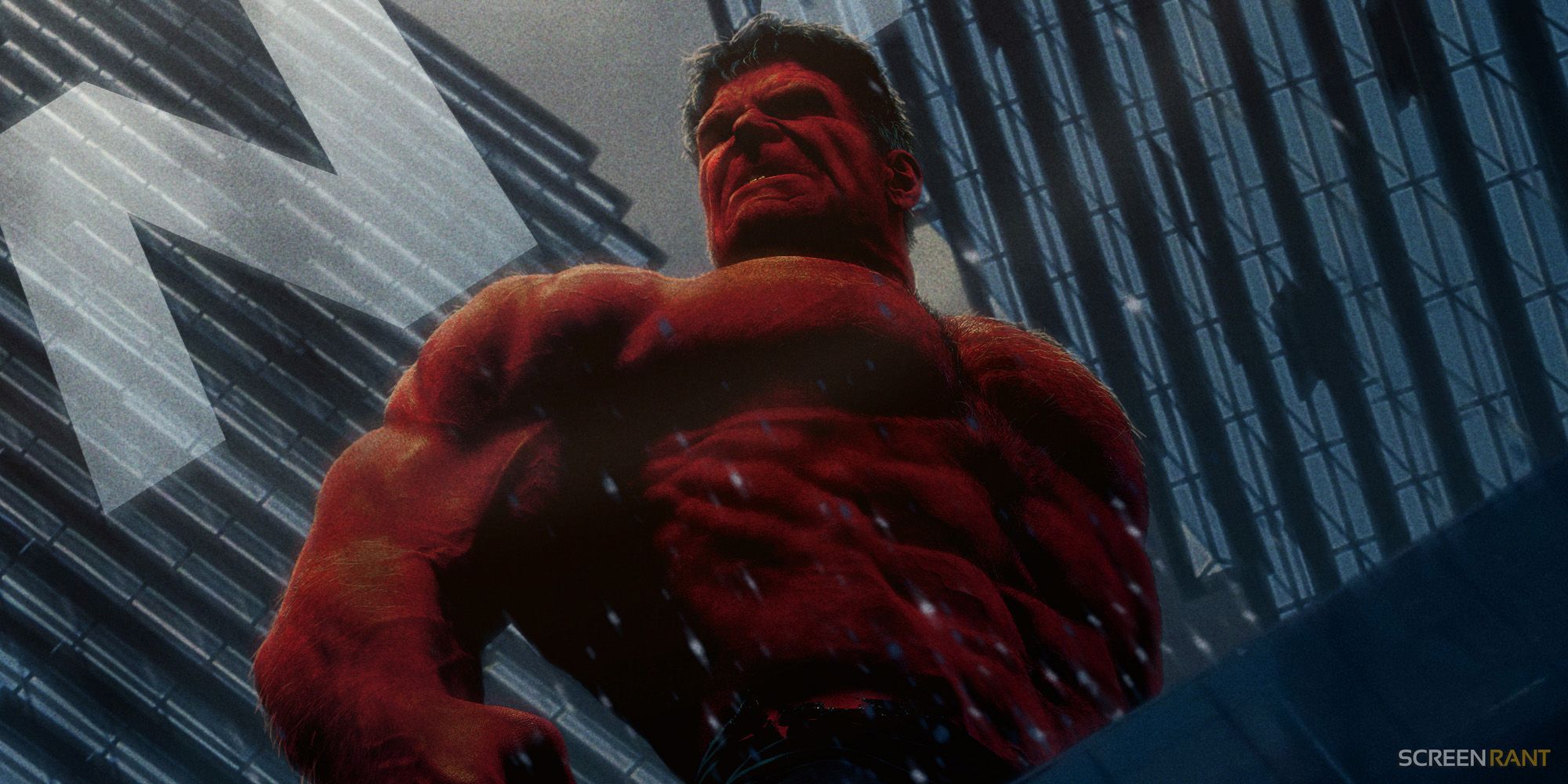 Captain America Brave New World ScreenX Art Red Hulk Close-Up