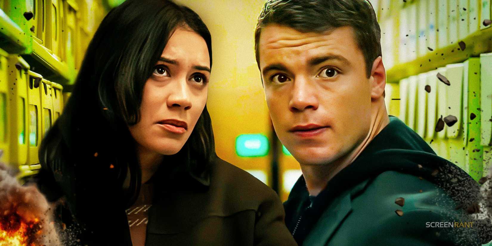 Peter and Rose in The Night Agent season 2 collage