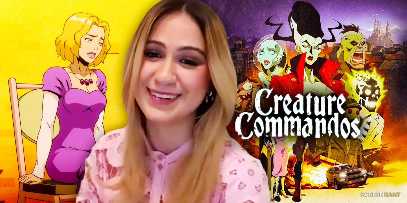 Maria Bakalova promoting Creature Commandos