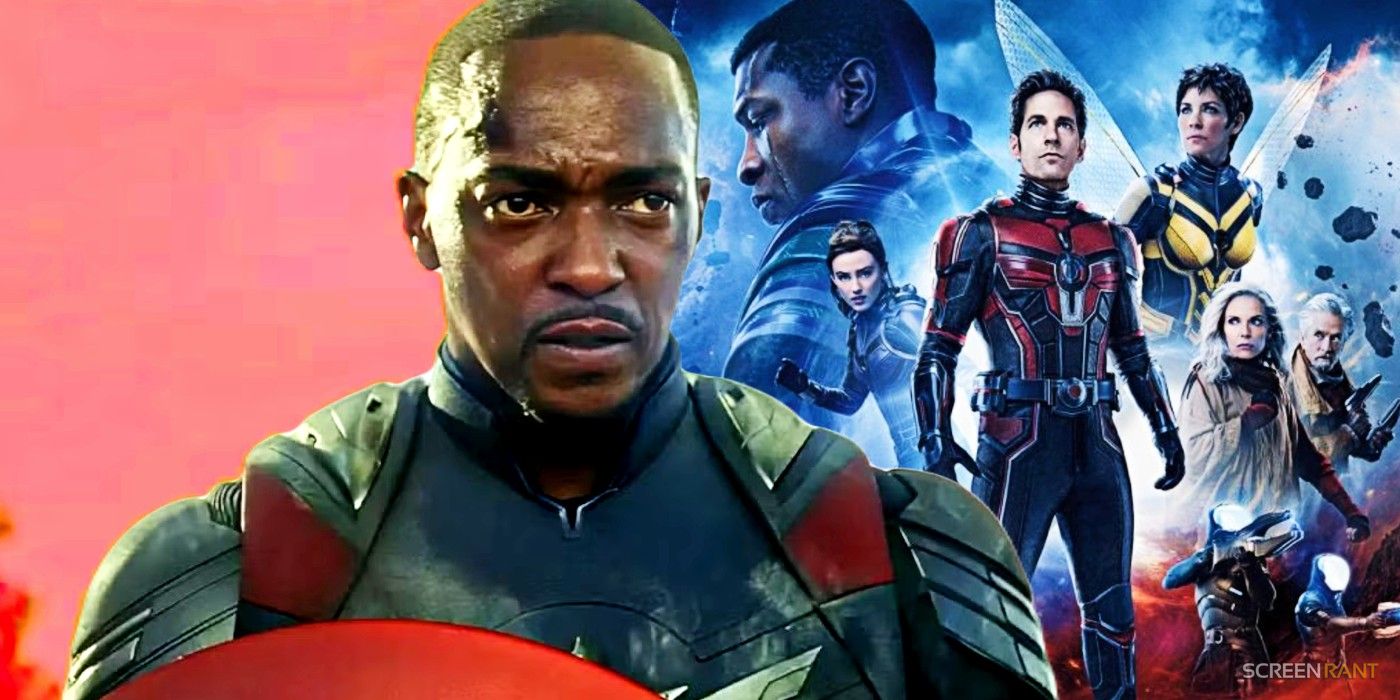 Sam Wilson in Captain America Brave New World and an Ant-Man and the Wasp Quantumania poster