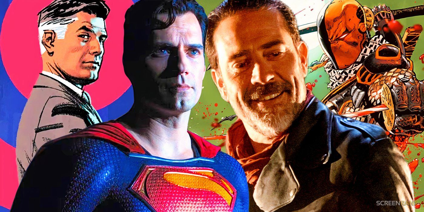 The Human Target, Henry Cavill as Superman, Jeffrey Dean Morgan as Negan, and Deathstroke