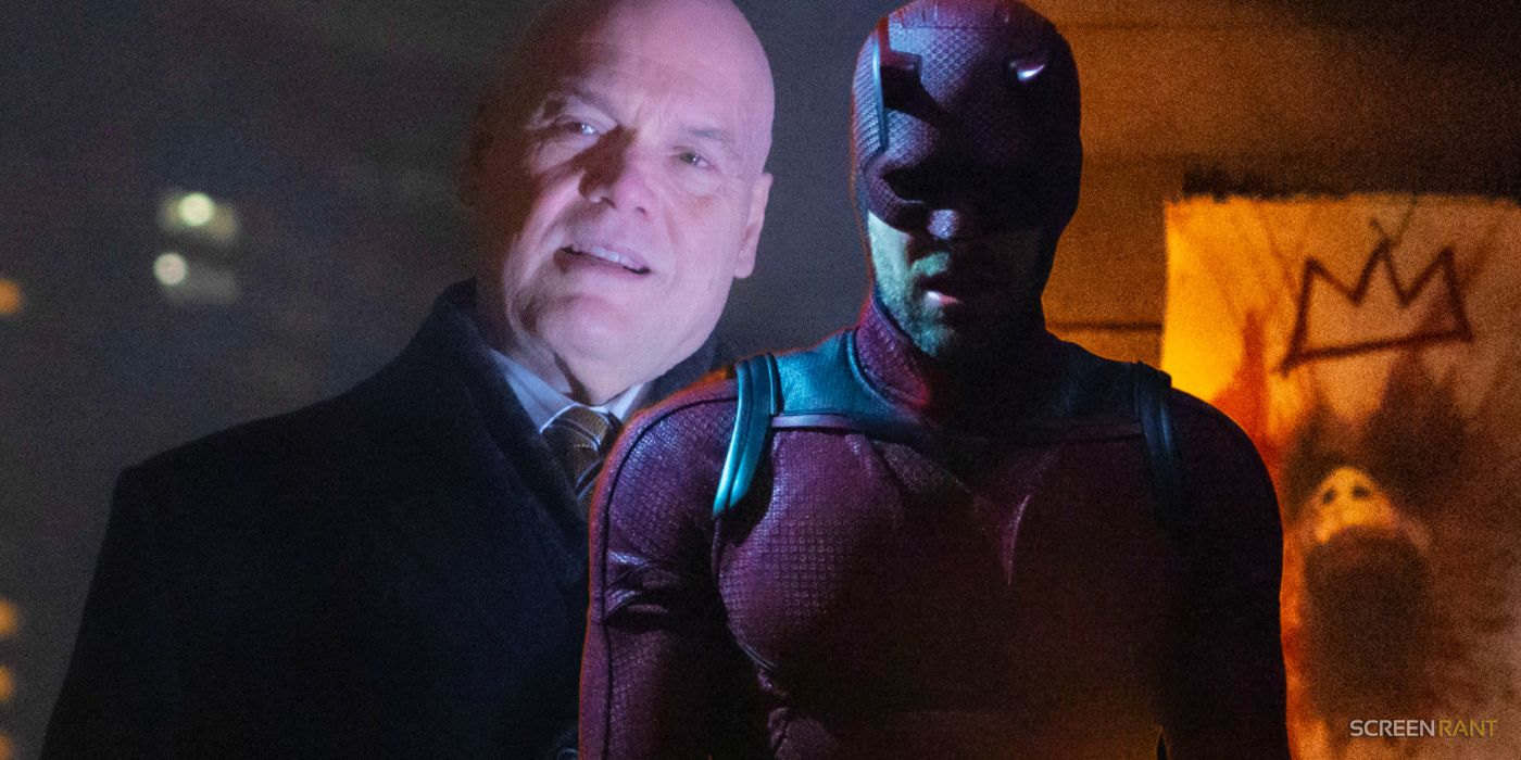 Vincent D'Onofrio as Kingpin next to Charlie Cox's Daredevil