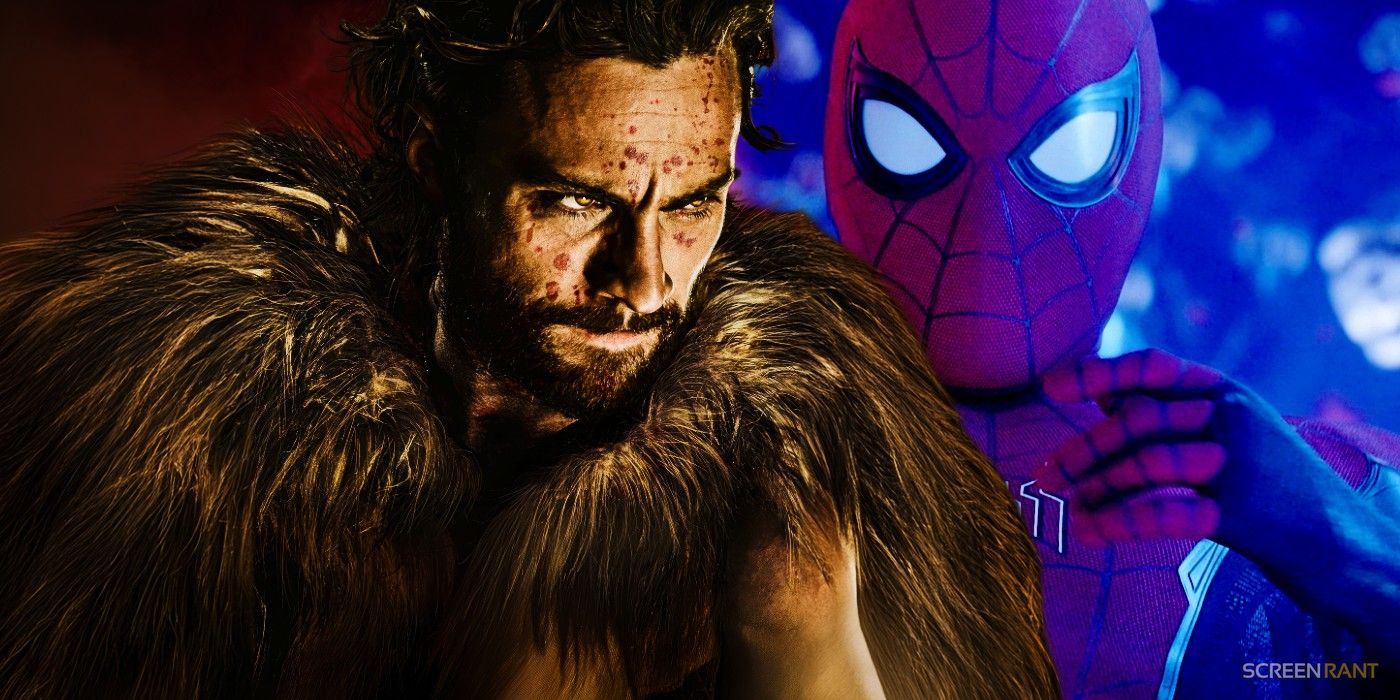 Aaron Taylor-Johnson's Kraven The Hunter and Tom Holland's Spider-Man