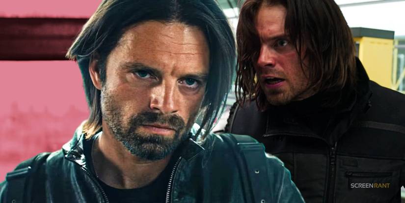 Bucky Barnes looking serious in Thunderbolts* and scared in Captain America: Civil War