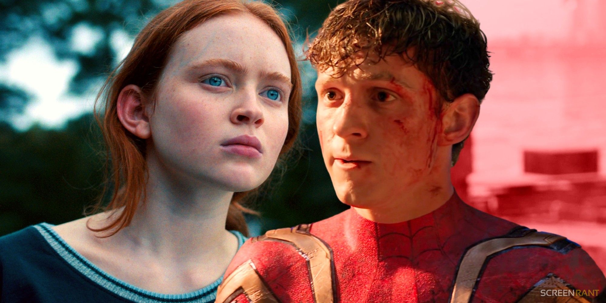 Sadie Sink in Stranger Things and Tom Holland's Spider-Man