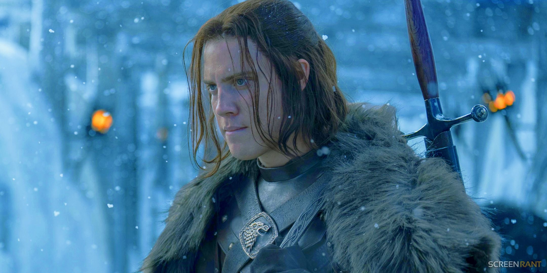 Cregan Stark (Tom Taylor) at the Wall in House of the Dragon season 2