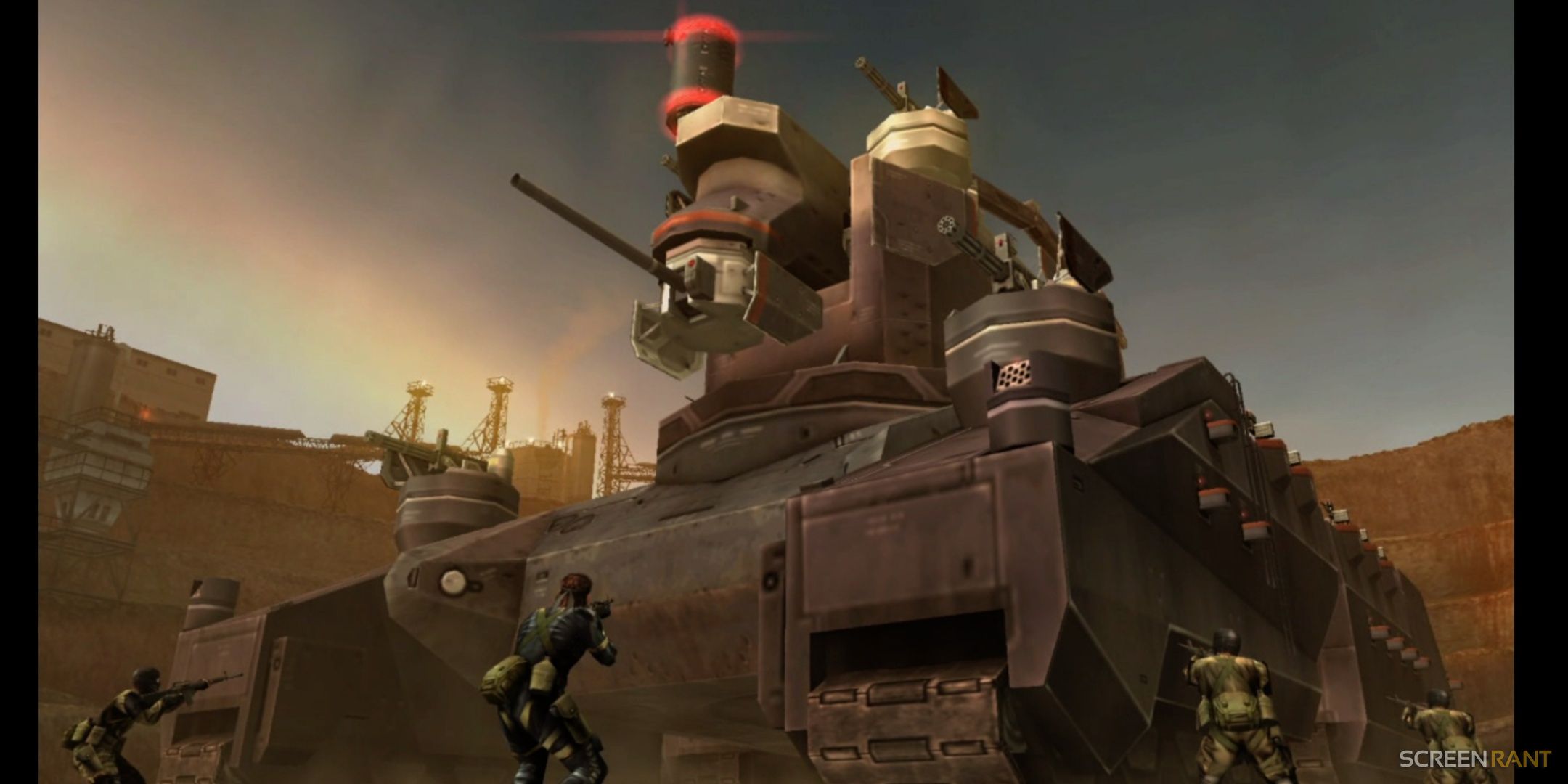 Four players about to battle Cocoon in Metal Gear Solid: Peace Walker.