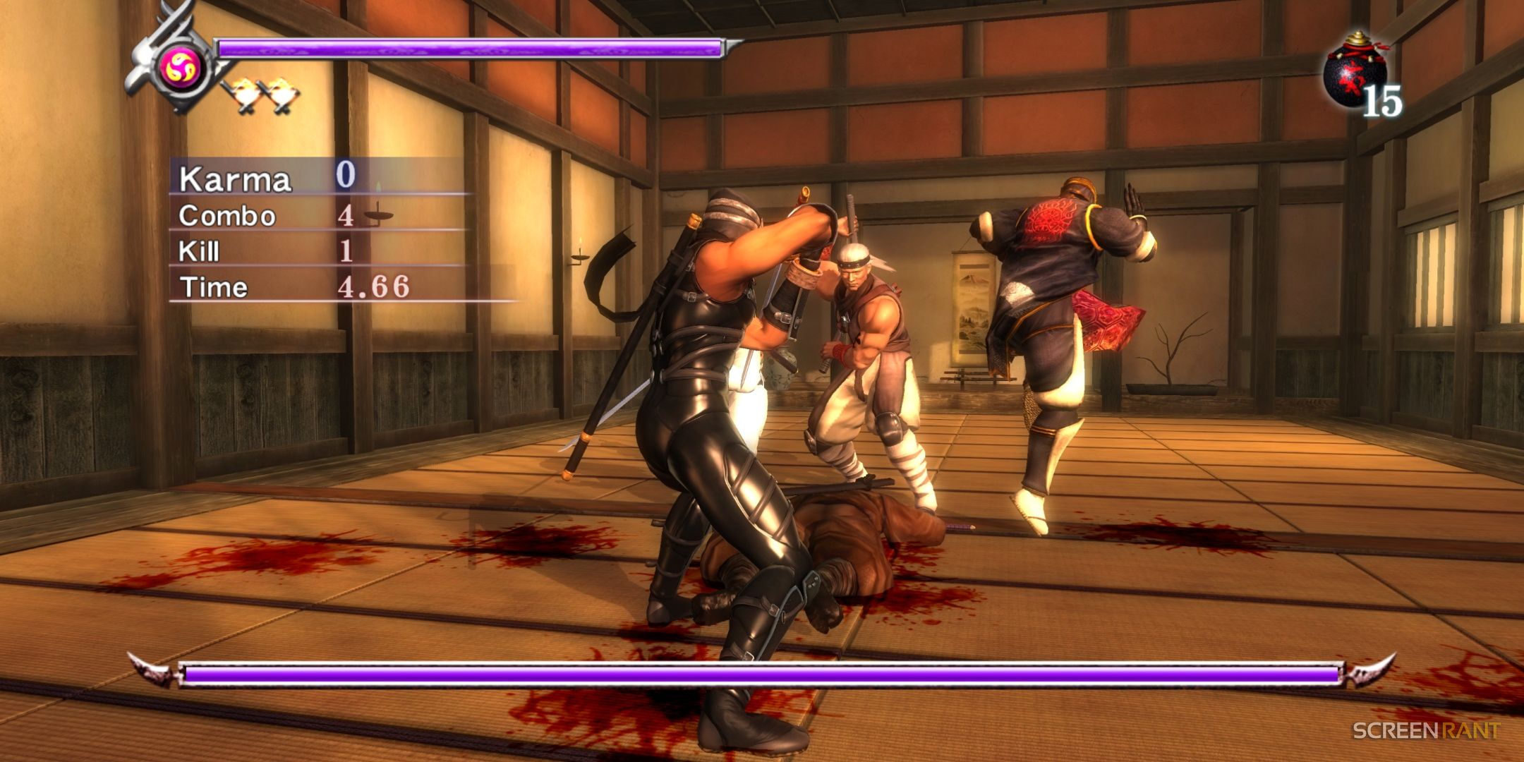 Ryu in azione in Ninja Gaiden Sigma