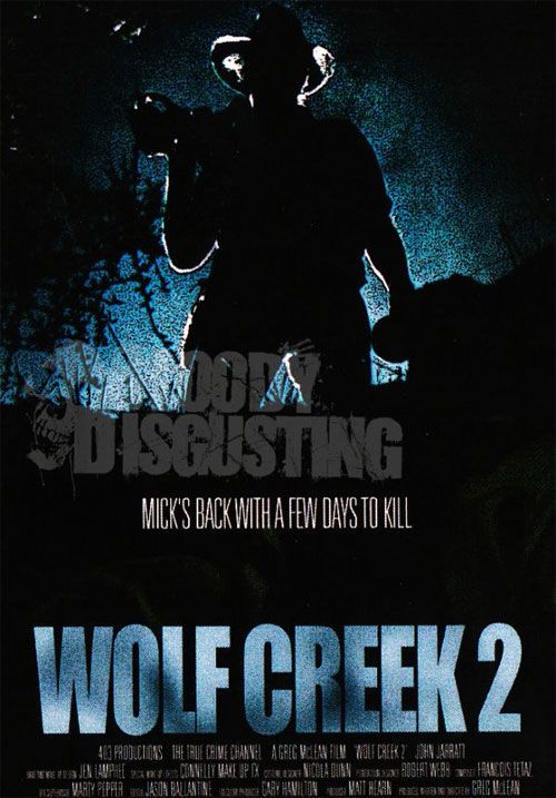 Darclight Films promotional poster for Wolf Creek 2 starring John Jarratt