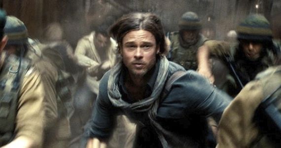 Brad Pitt in the trailer for World War Z