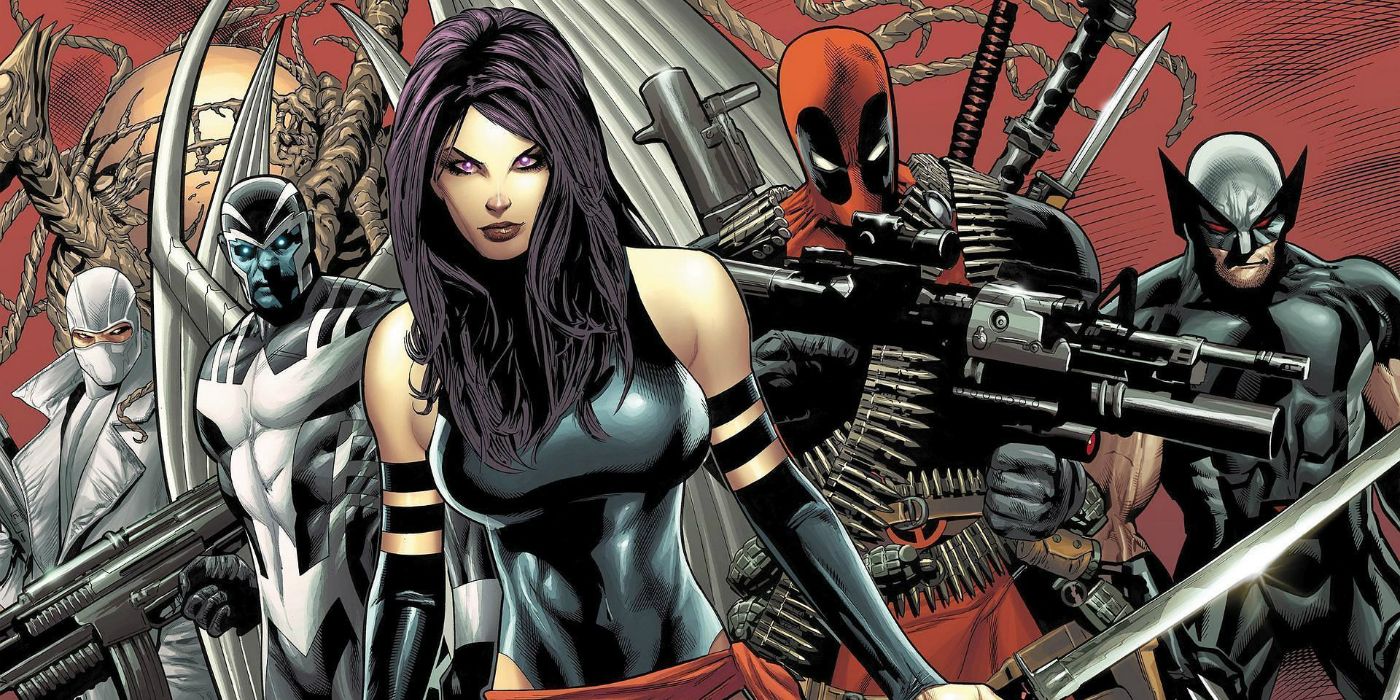 X-Force with Psylocke and Deadpool