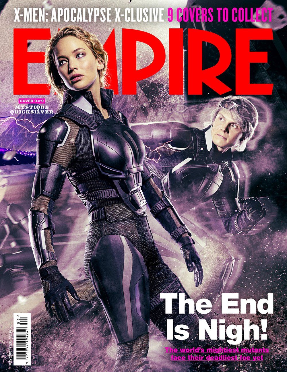 X-Men: Apocalypse magazine cover - Mystique and Quicksilver