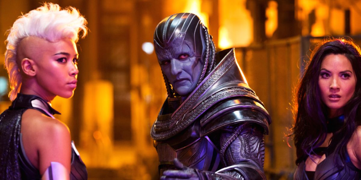 Alexandra Shipp, Oscar Isaac and Olivia Munn in X-Men: Apocalypse