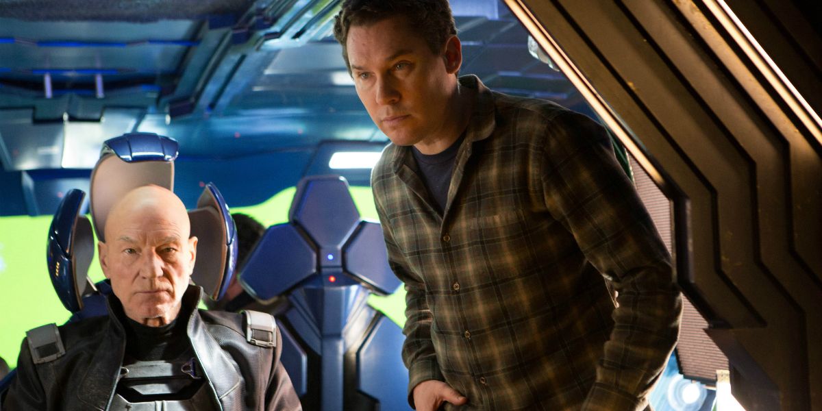 Patrick Stewart and Bryan Singer on the X-Men: Days of Future Past set