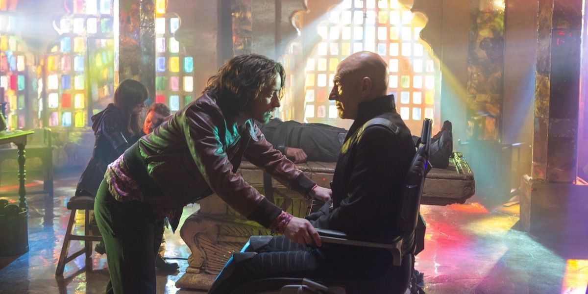 James McAvoy and Patrick Stewart in X-Men Days of Future Past