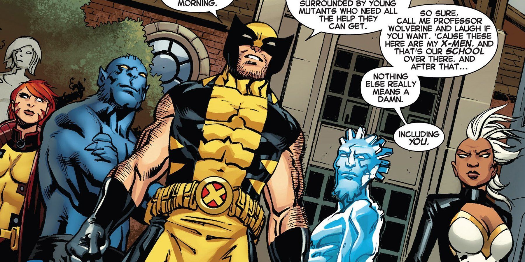 Wolverine leader of the X-Men Beast Storm Iceman