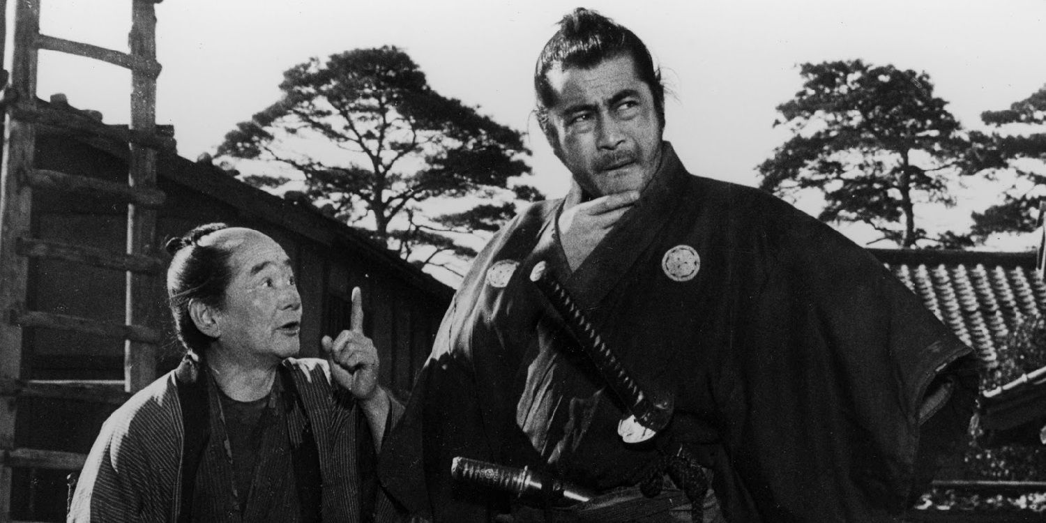 The Samurai thinking to himself in Yojimbo