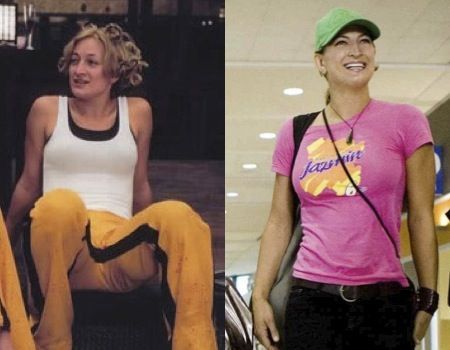 Zoe Bell on the Kill Bill set and in Death Proof