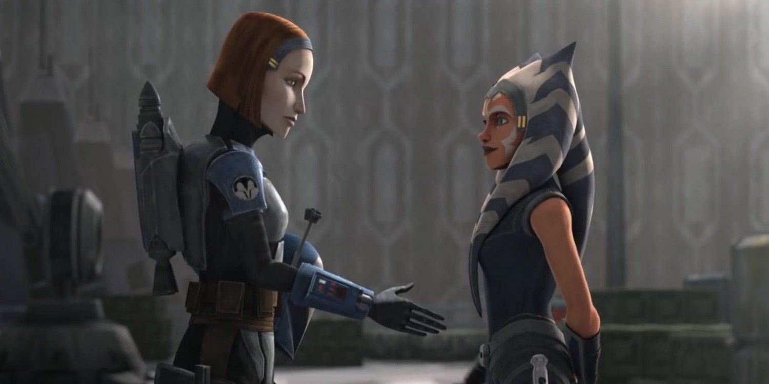 Bo-Katan and Ahsoka Tano part ways in The Clone Wars