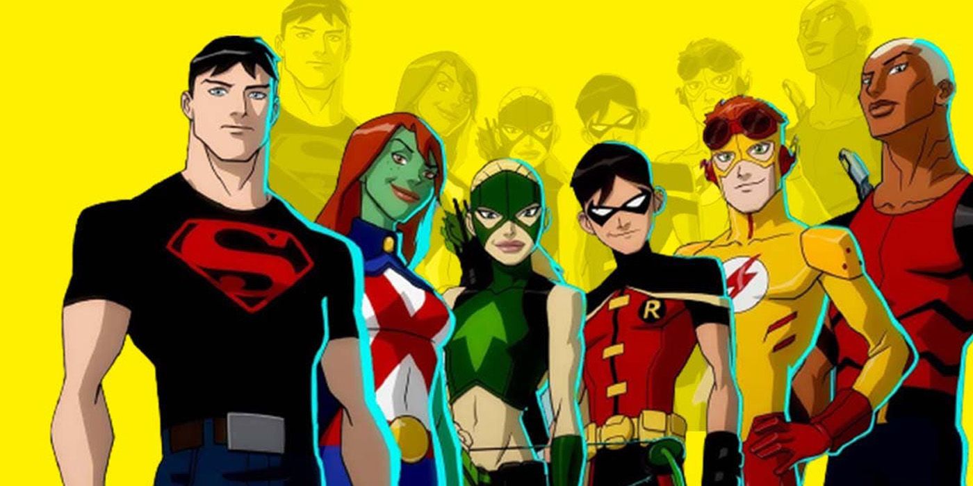 Seis membros da equipe The Young Justice