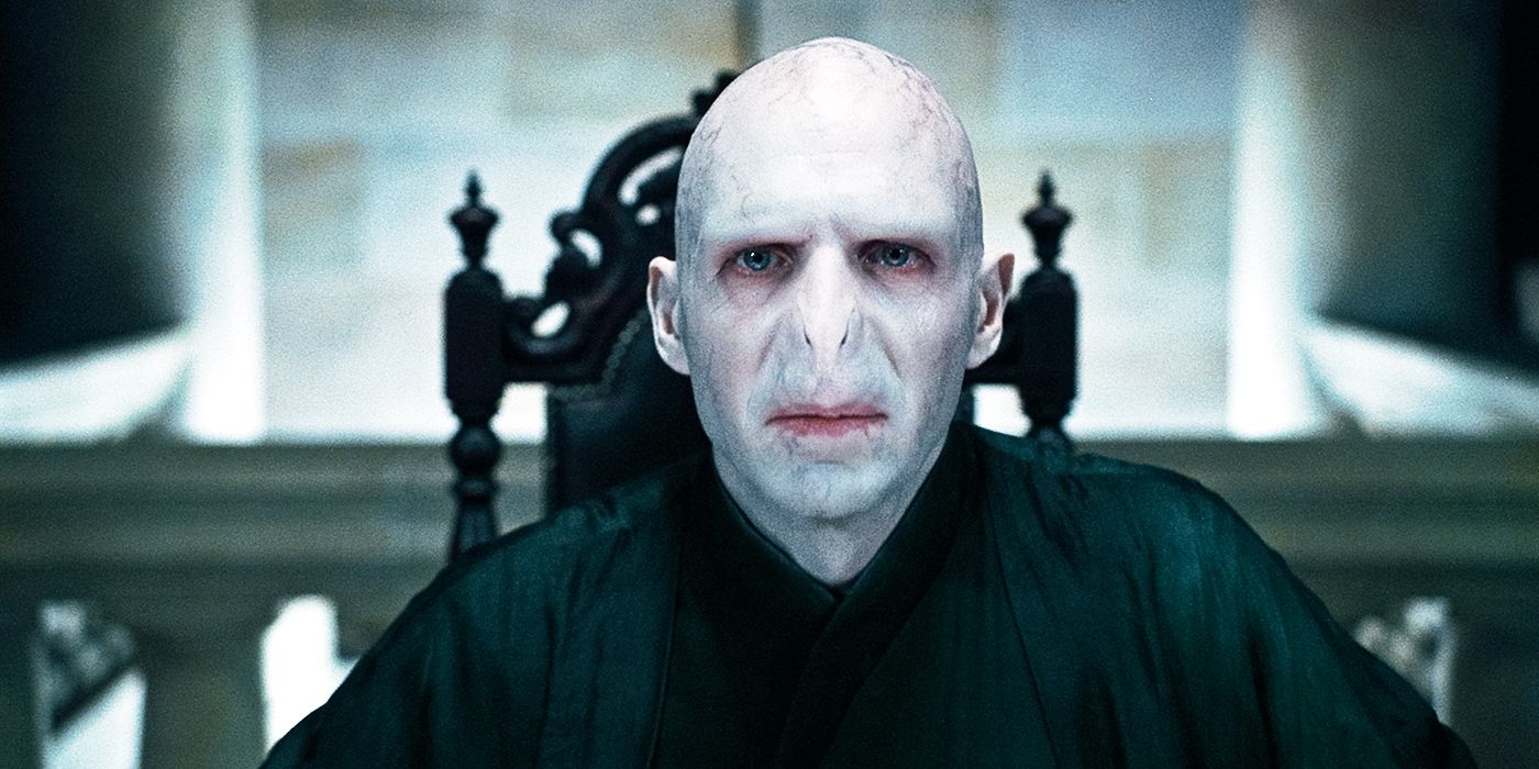 Lord Voldemort Sitting with His Death Eaters in Harry Potter and the Deathly Hallows: Part 1