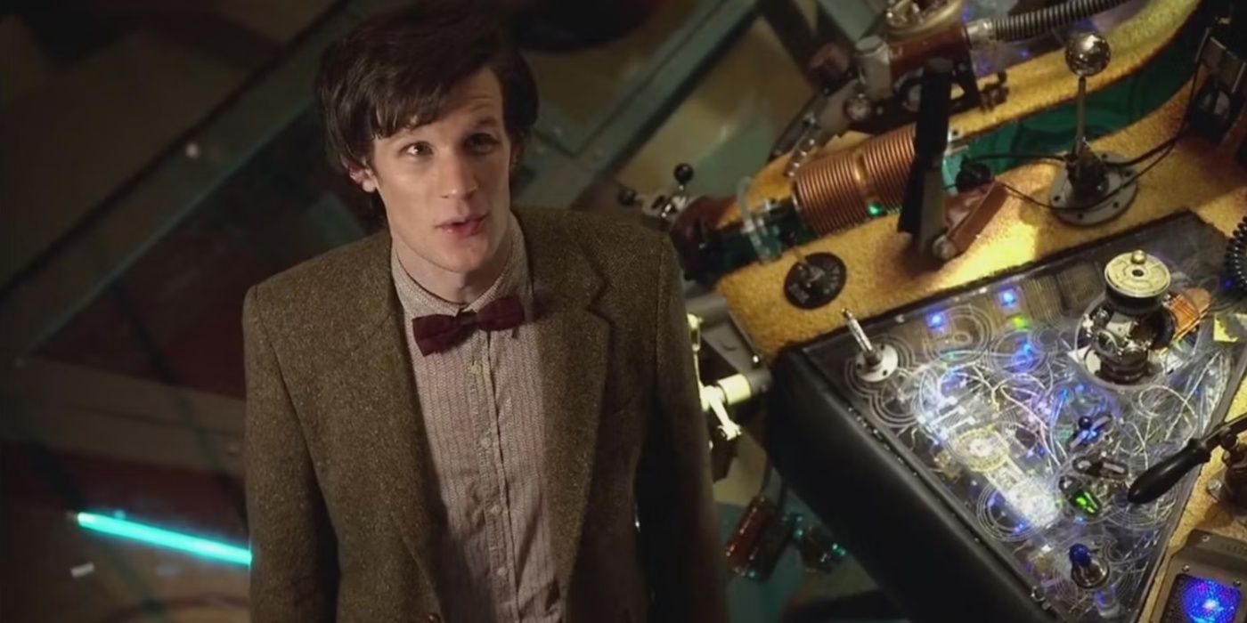 Matt Smith as the Eleventh Doctor looking around his TARDIS in Doctor Who