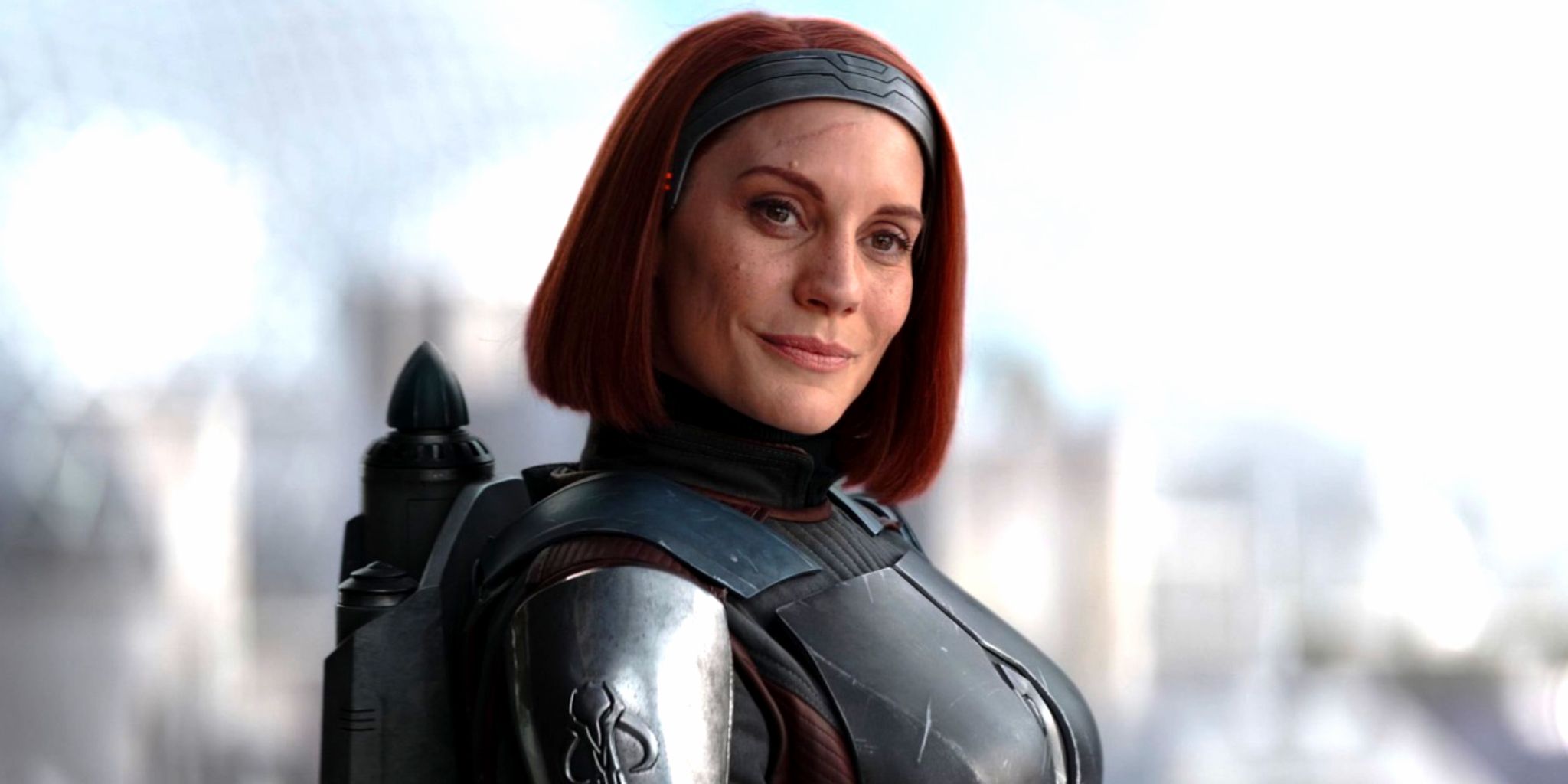 Bo-Katan Kryze on the planet of Plazir-15 in The Mandalorian season 3.