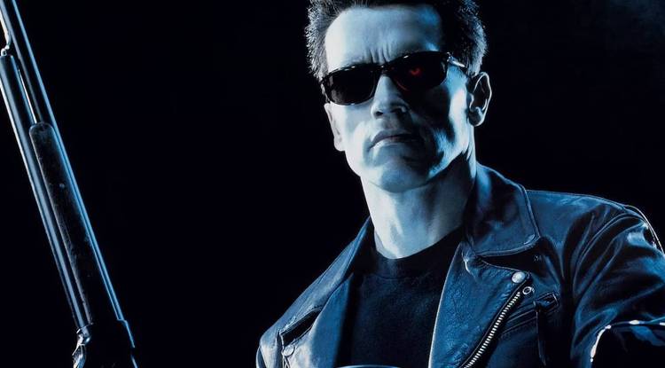 Arnold Schwarzenegger como T-800 em O Exterminador do Futuro (Reprodução)