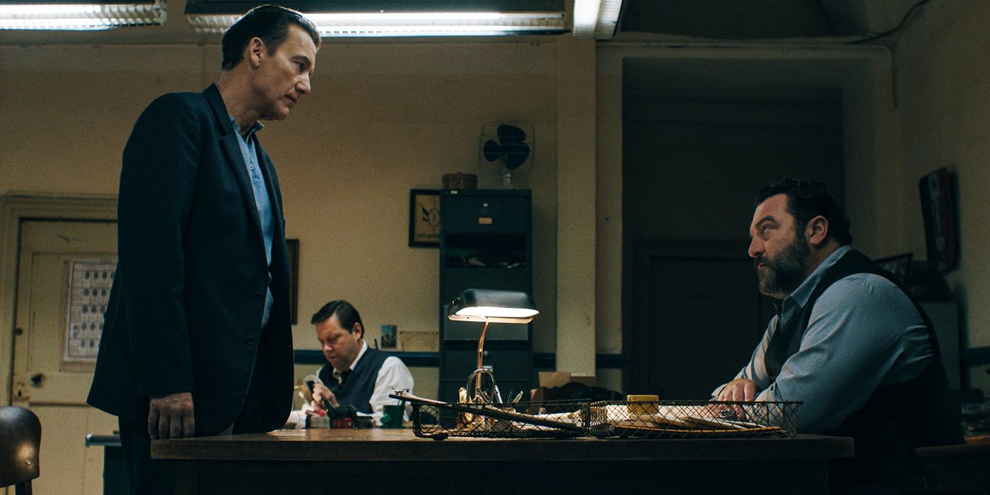 Clive Owen and Denis Ménochet in Monsieur Spade