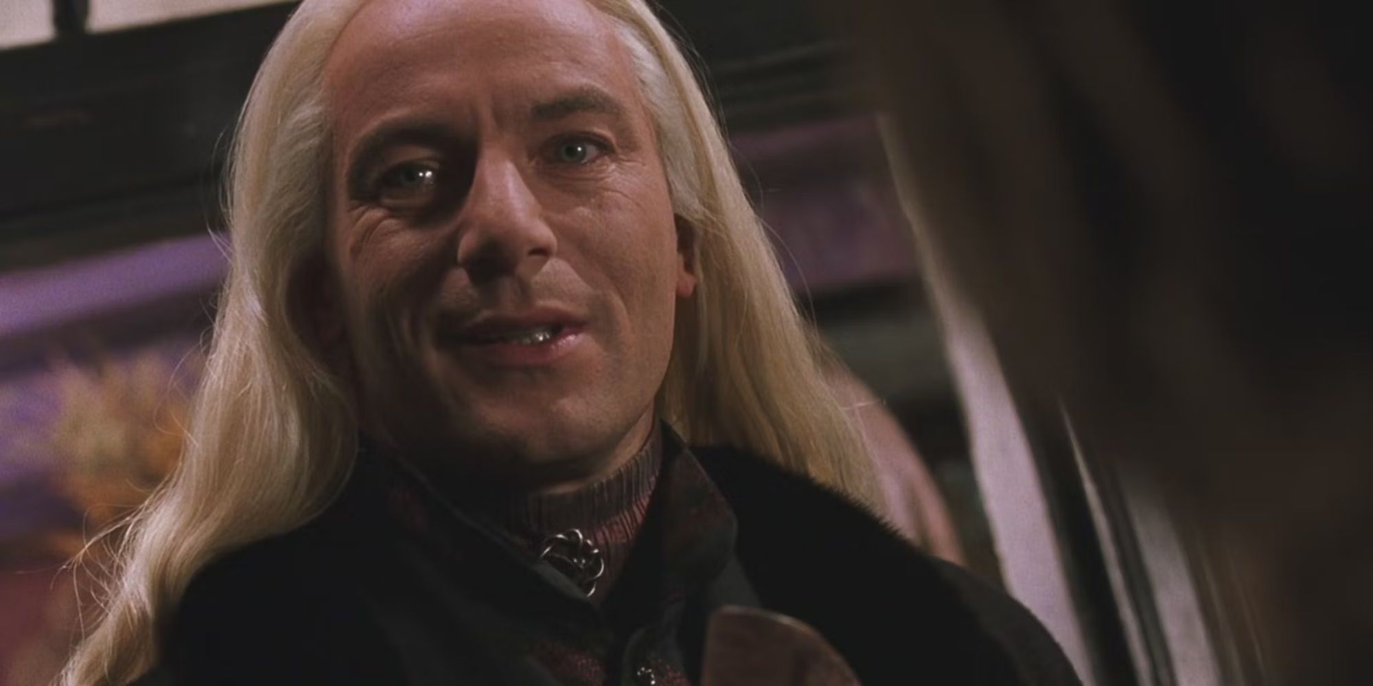 Harry potter Jason Isaacs Lucius Malfoy smirks in Chamber of Secrets (1)