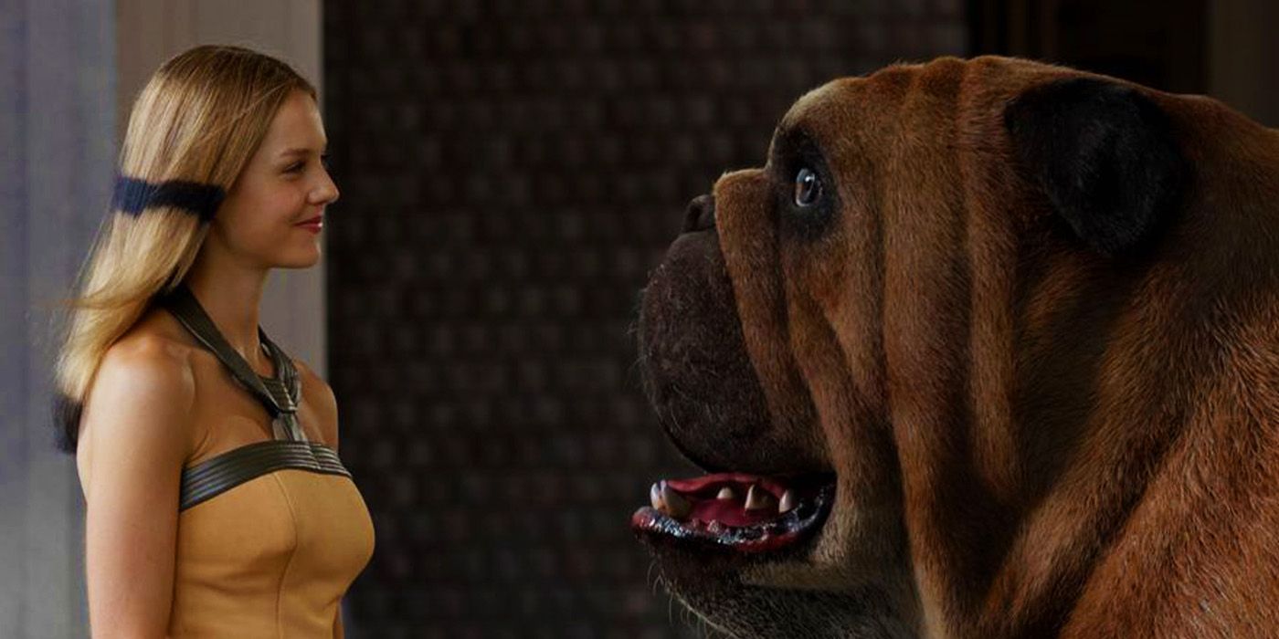 Crystal e Lockjaw na série Inhumans