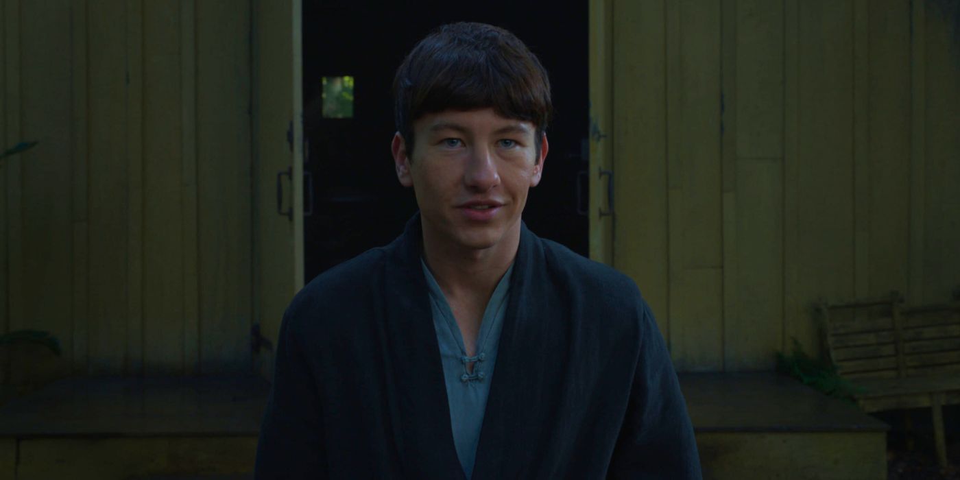 Druig (Barry Keoghan) in his compound in Eternals