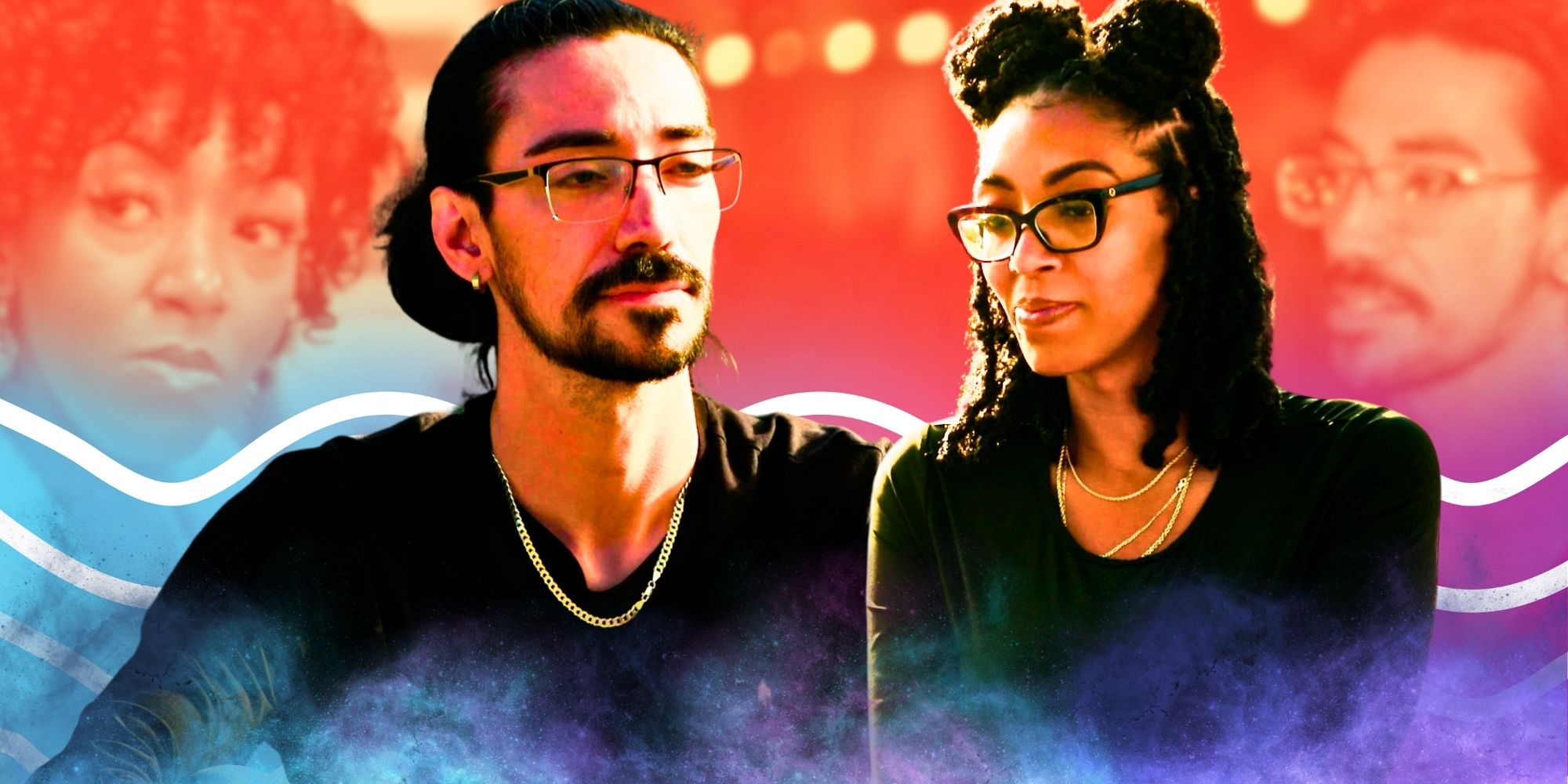 Lauren and Orion from Married at First Sight season 17 looking upset montage - Lauren & Orion Are Still Feeling A Connection