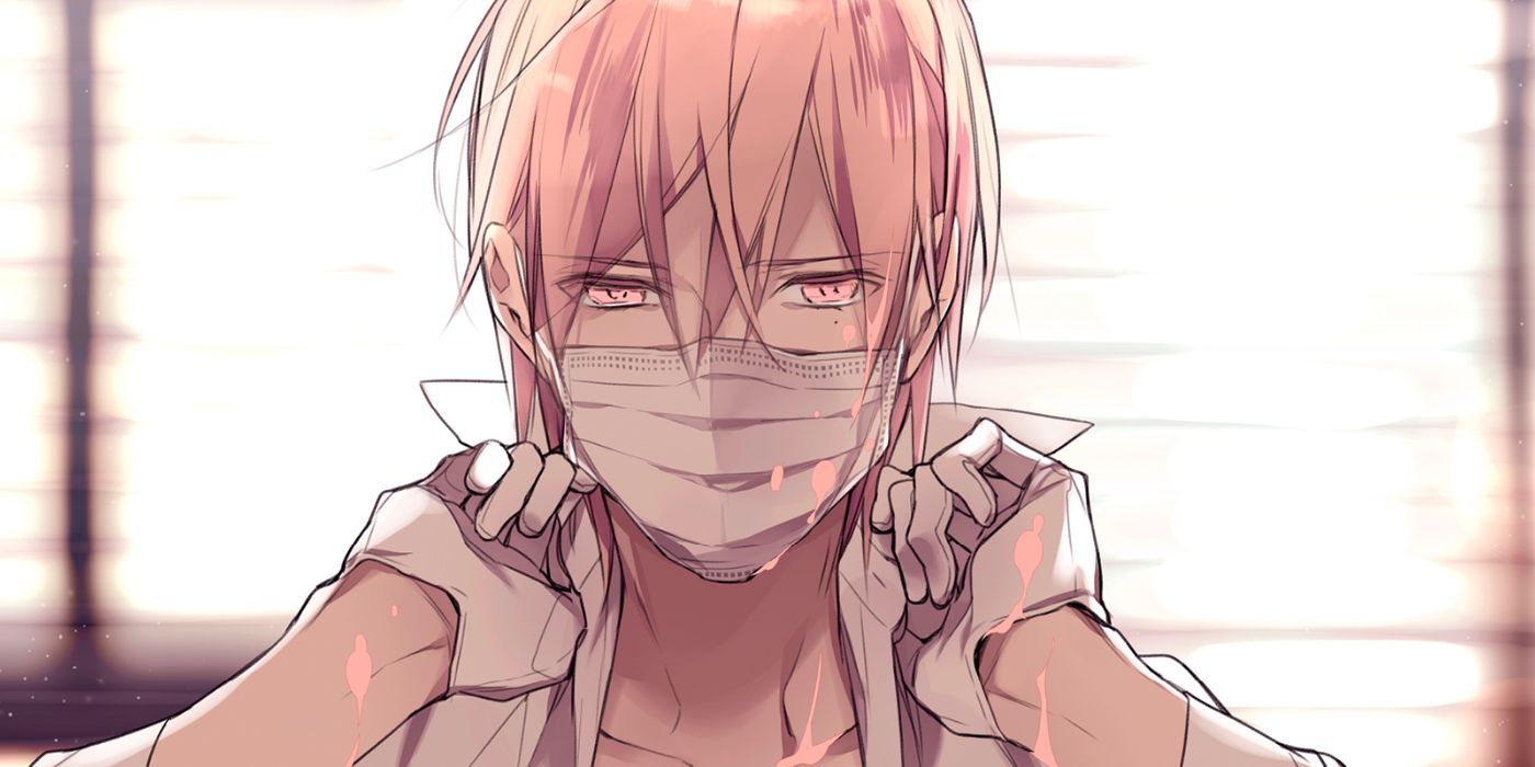 Ten Count Official colored manga artwork of the main character wearing a surgical mask and gloves.